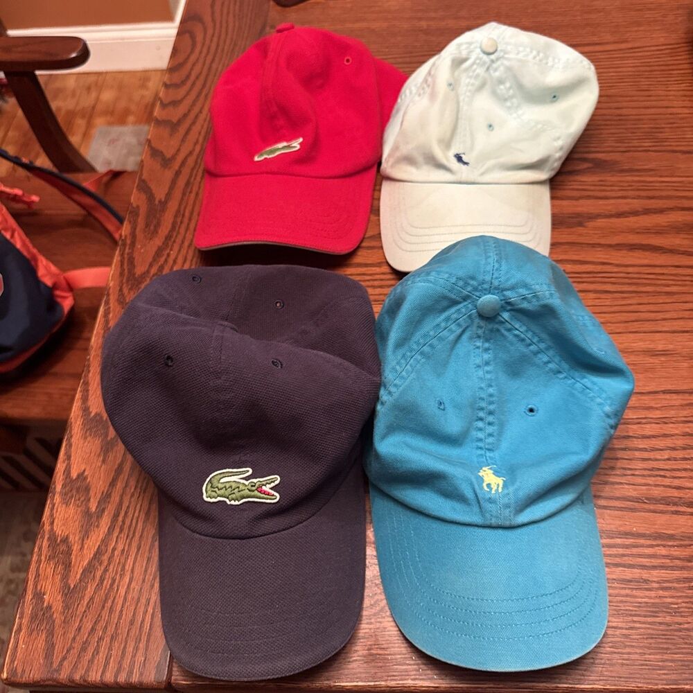 2 - Polo Ralph Lauren Men's | 2 Lacoste Hats - Vintage